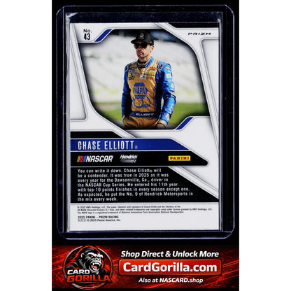 2025 Panini Prizm #43 Chase Elliott White Sparkle