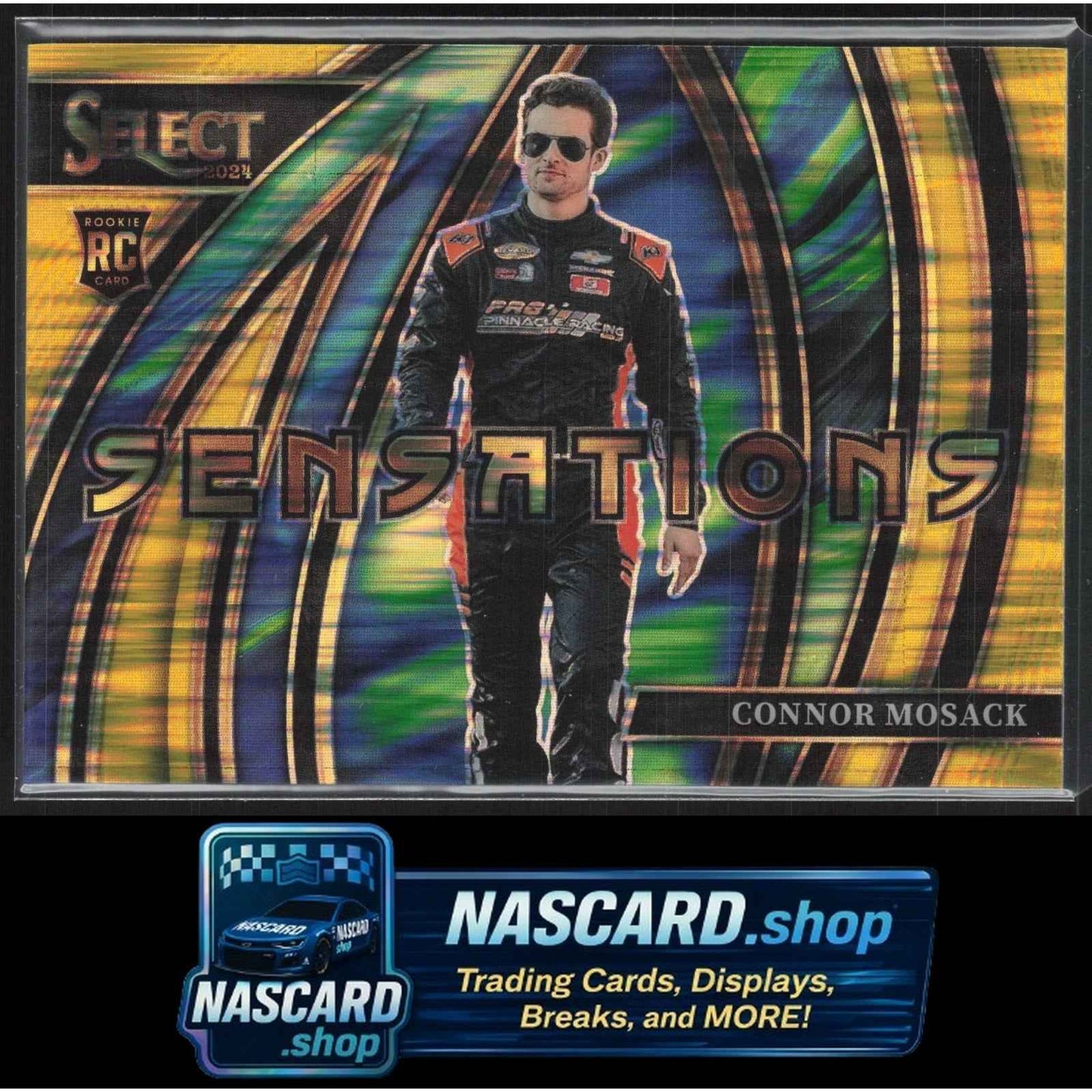 2024 Panini Select #30 Connor Mosack Sensations Gold Flash Prizms #/10 RC