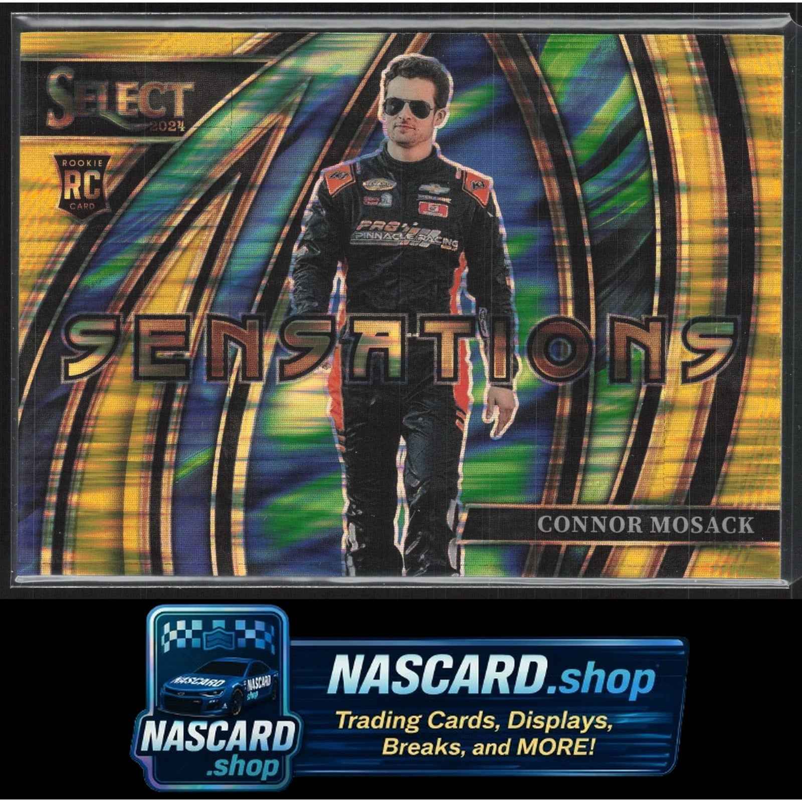 2024 Panini Select #30 Connor Mosack Sensations Gold Flash Prizms #/10 RC