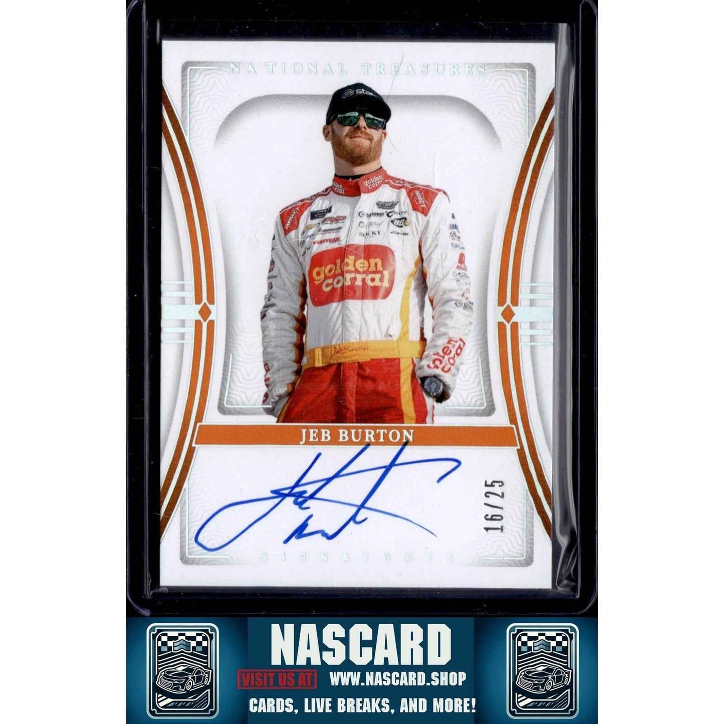 2024 Panini National Treasures #S-JBT Jeb Burton Signatures Holo Silver