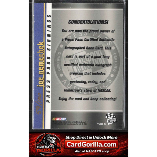 2000 Press Pass #NNO Joe Nemechek Signings Gold #/100