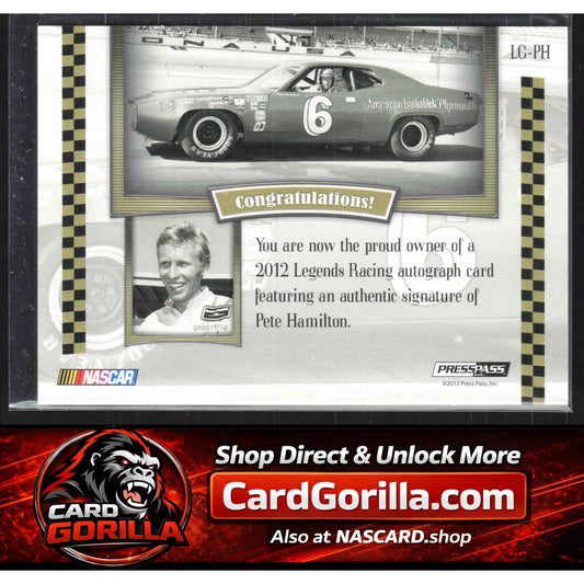 2012 Press Pass Legends #LG-PH Pete Hamilton Autographs Silver #/150