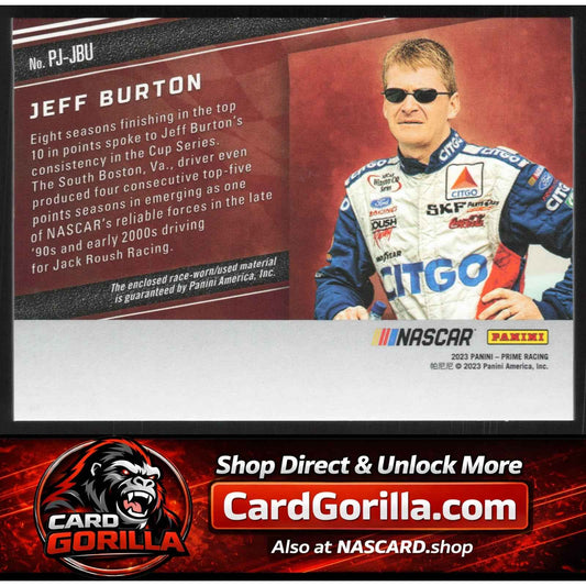 2023 Panini Prime Jeff Burton Prime Jumbo Sponsor Patch #1/1