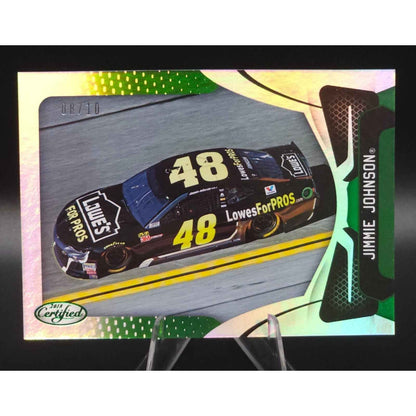2018 Panini Certified Racing Cars Jimmie Johnson #94 Green 08/10 - Card Gorilla
