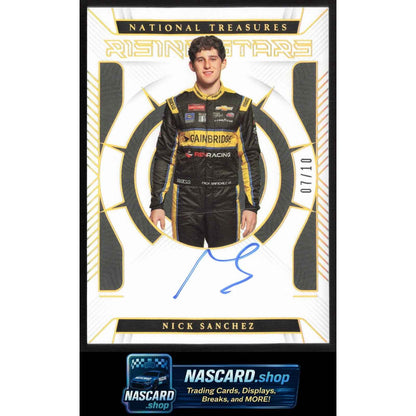 2023 Panini National Treasures #RS-NSZ Nick Sanchez Rising Stars Holo Gold #/10