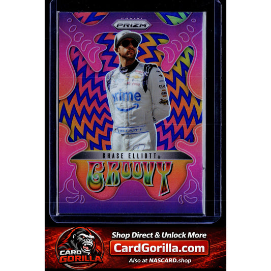 2025 Panini Prizm #8 Chase Elliott Groovy Blue #/49