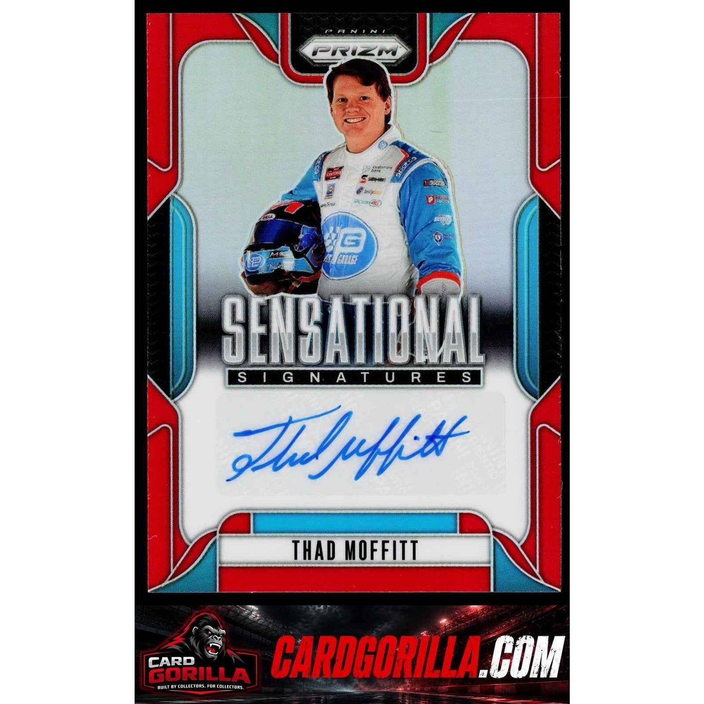 2025 Panini Prizm #SS-TMT Thad Moffitt Sensational Signatures Red #/99