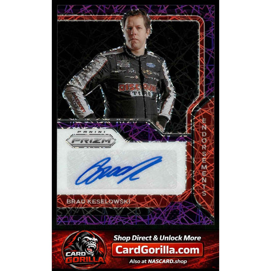 2021 Panini Prizm #E-BK Brad Keselowski Endorsements Purple Velocity #/35