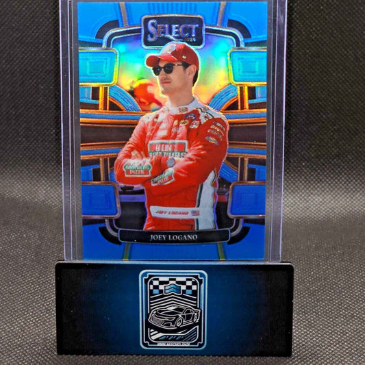 2024 Panini Select Racing Grandstand Light Blue Prizm #7 Joey Logano 174/199 - NASCARD.shop