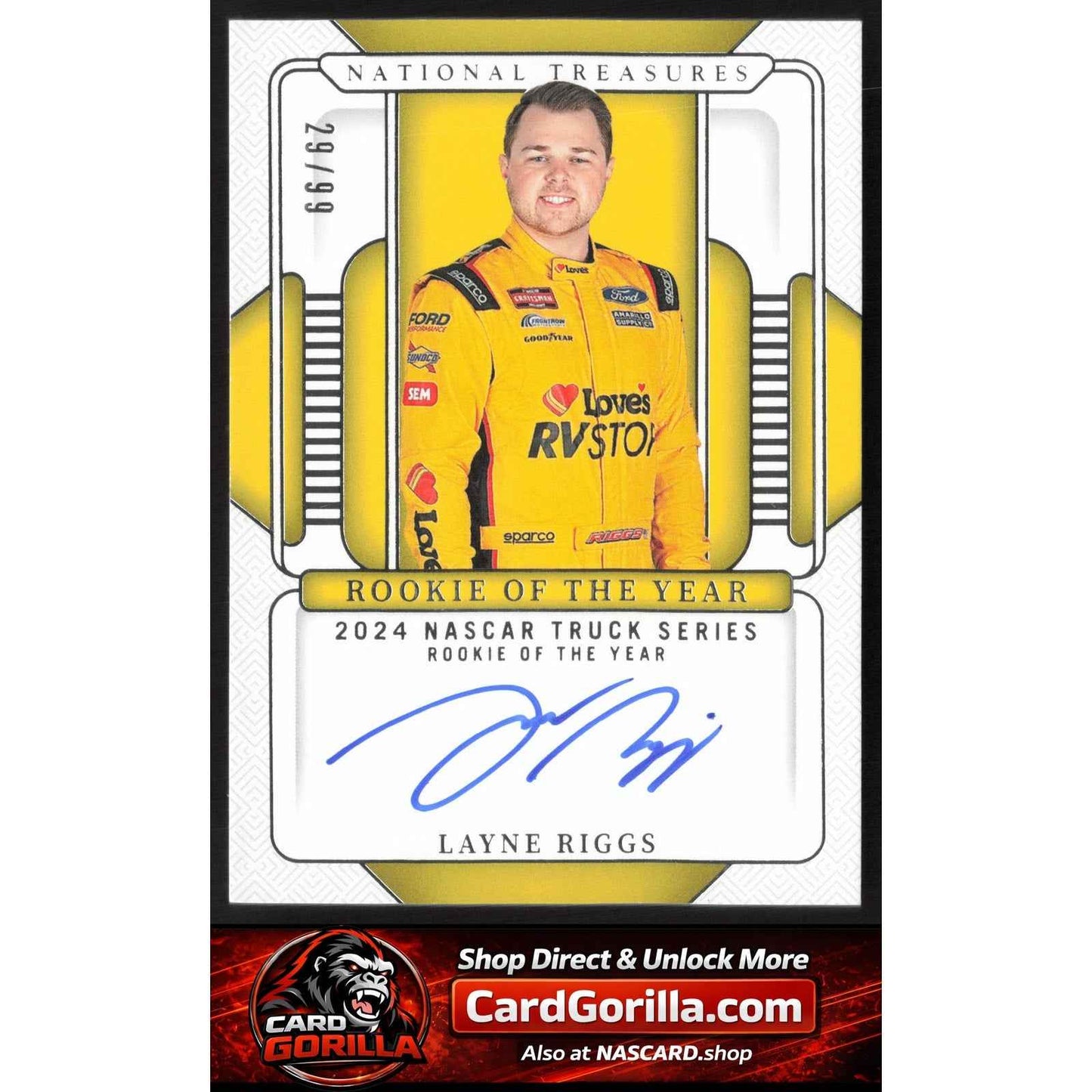 2025 National Treasures Layne Riggs Rookie Of The Year Auto #/99