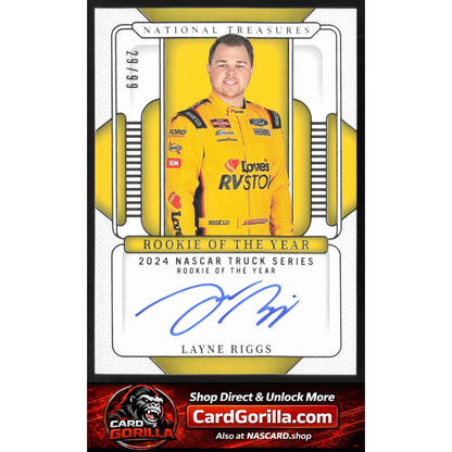 2025 National Treasures Layne Riggs Rookie Of The Year Auto #/99