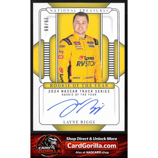 2025 National Treasures Layne Riggs Rookie Of The Year Auto #/99