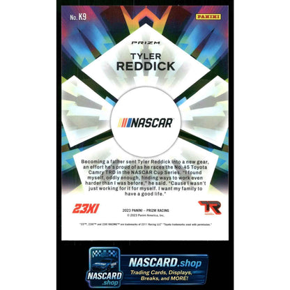 2023 Panini Prizm #K9 Tyler Reddick Kaleidoscopic White Sparkle Prizm