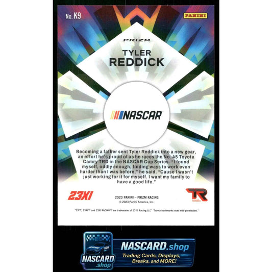 2023 Panini Prizm #K9 Tyler Reddick Kaleidoscopic White Sparkle Prizm