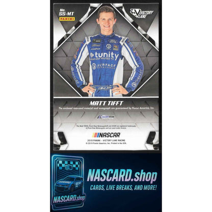 2019 Panini Victory Lane #SS-MT Matt Tifft Signature Swatches
