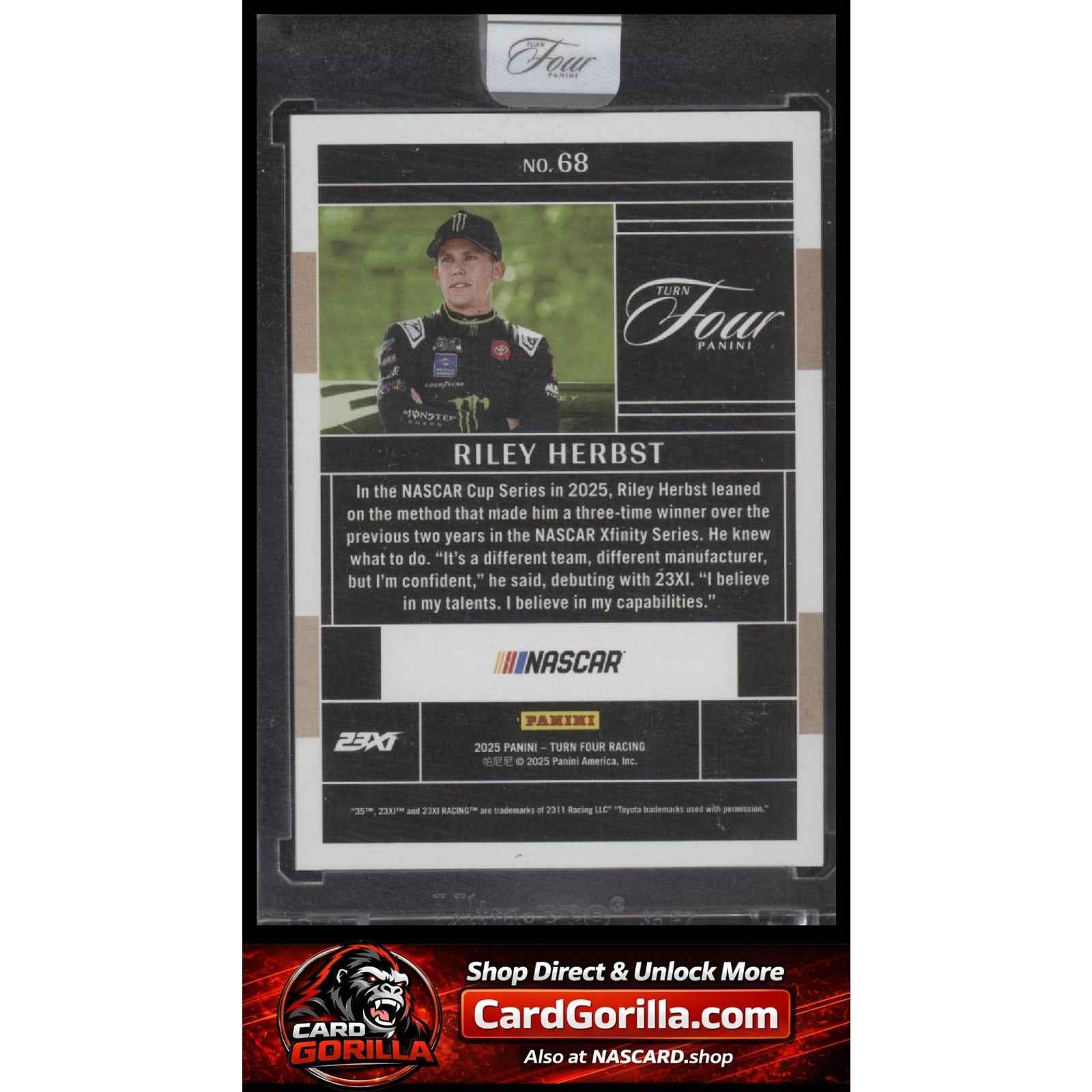 2025 Panini Turn Four #68 Riley Herbst Blue #5/5
