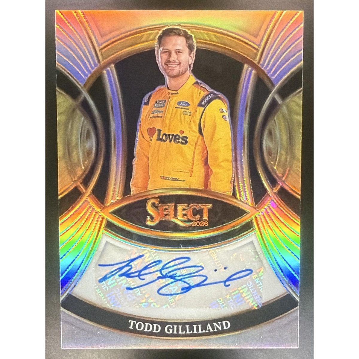 2026 Panini Select NASCAR Todd Gilliland #S-TGD Signatures Auto