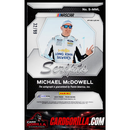 2024 Panini Prizm #S-MML Michael McDowell Scripts Red #/99