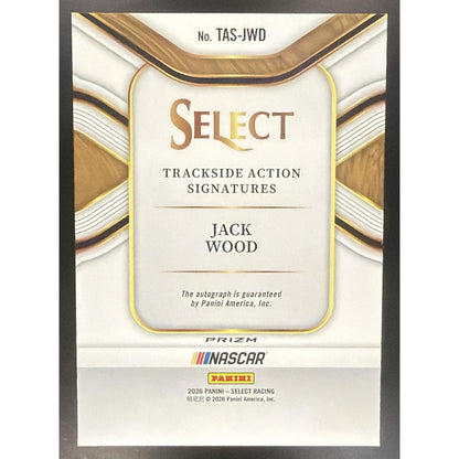 2026 Panini Select NASCAR Jack Wood Trackside Action Signatures Ice Prizms