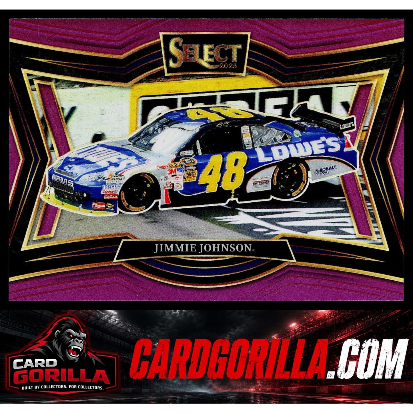 2025 Panini Select #155 Jimmie Johnson Purple Prizms #/85