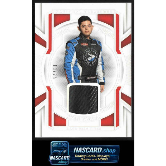 2025 Panini National Treasures Ryan Vargas Race Used Tires Holo Silver #/25
