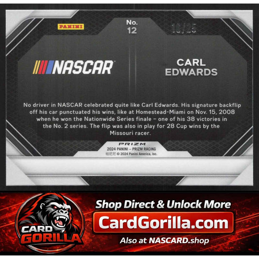2024 Panini Prizm #12 Carl Edwards Victory Lane Mojo #/25