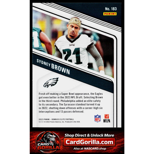 2023 Donruss Elite #183 Sydney Brown Status Explosion #/625