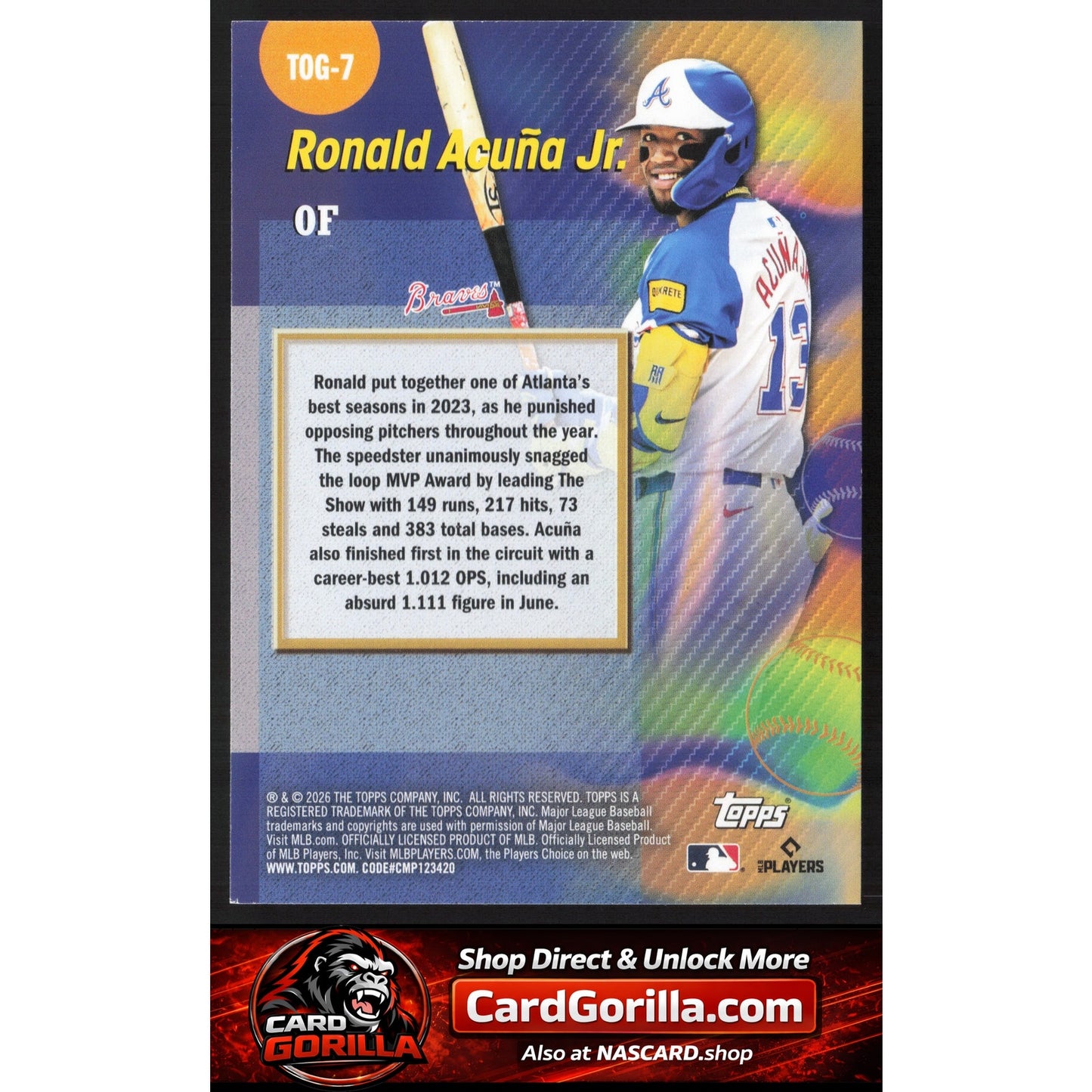 2026 Topps #TOG-7 Ronald Acuña Jr. Titans of the Game