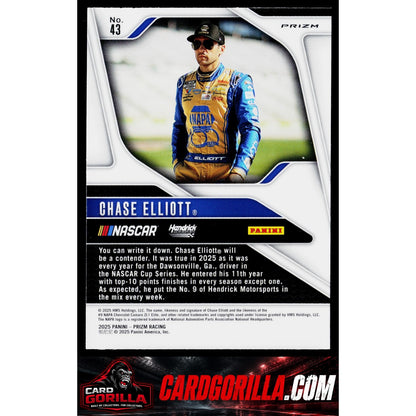 2025 Panini Prizm #43 Chase Elliott White Sparkle