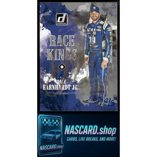 2019 Donruss #8 Dale Earnhardt Jr Race Kings Buy Back Autograph #/5 - Card Gorilla