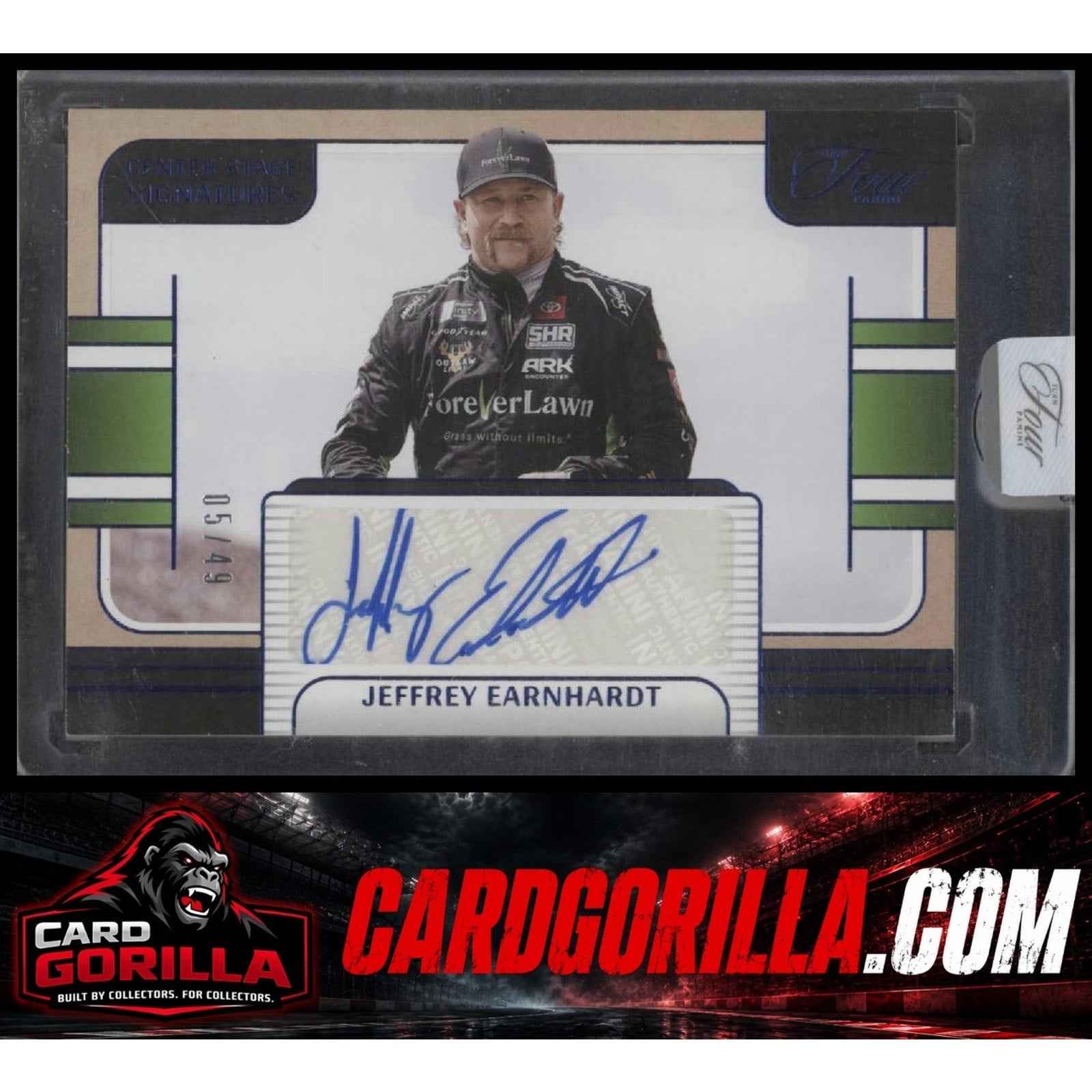 2025 Panini Turn Four Jeffrey Earnhardt Center Stage Signatures Blue #/49
