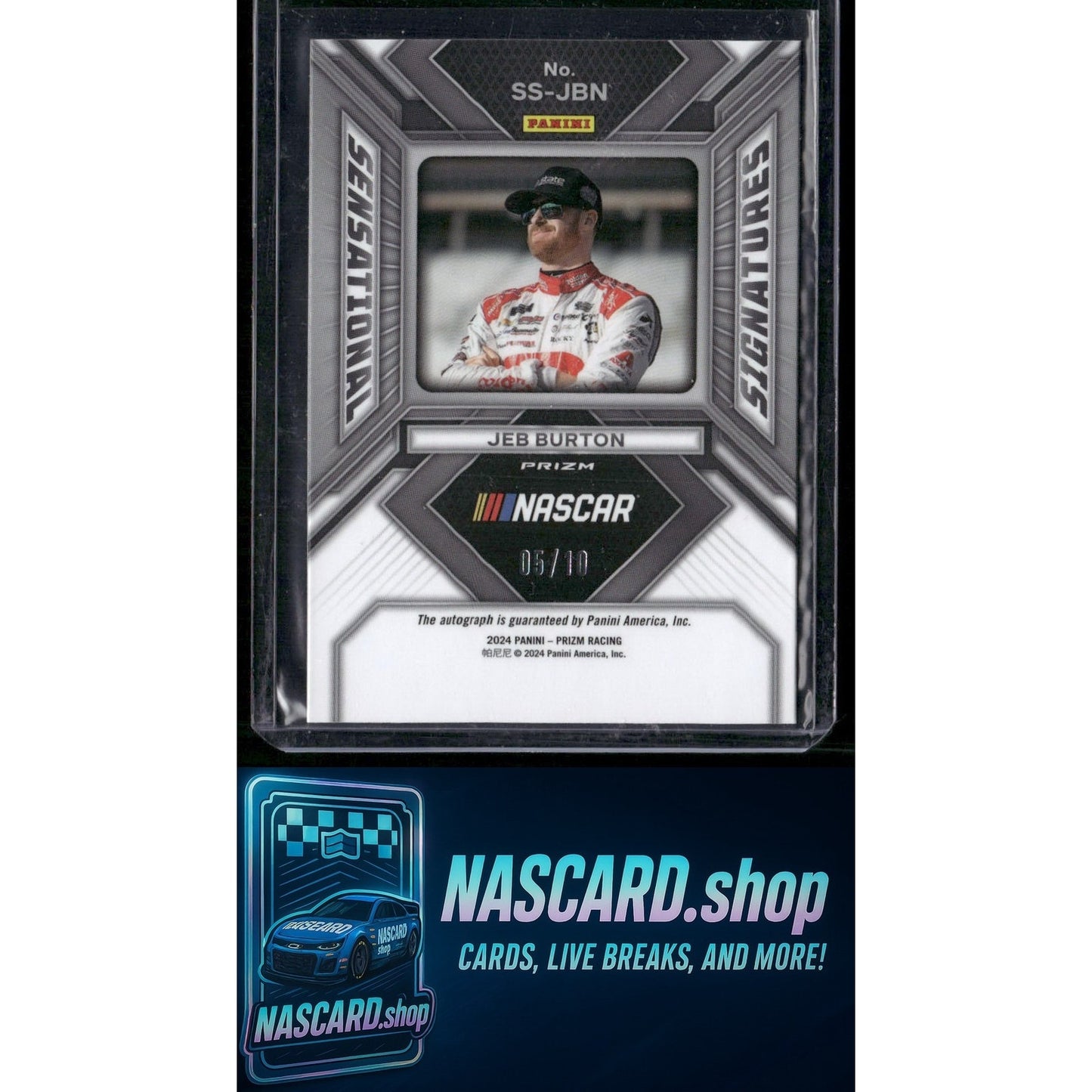 2024 Panini Prizm #SS-JBN Jeb Burton Sensational Signatures Gold #/10 - Card Gorilla