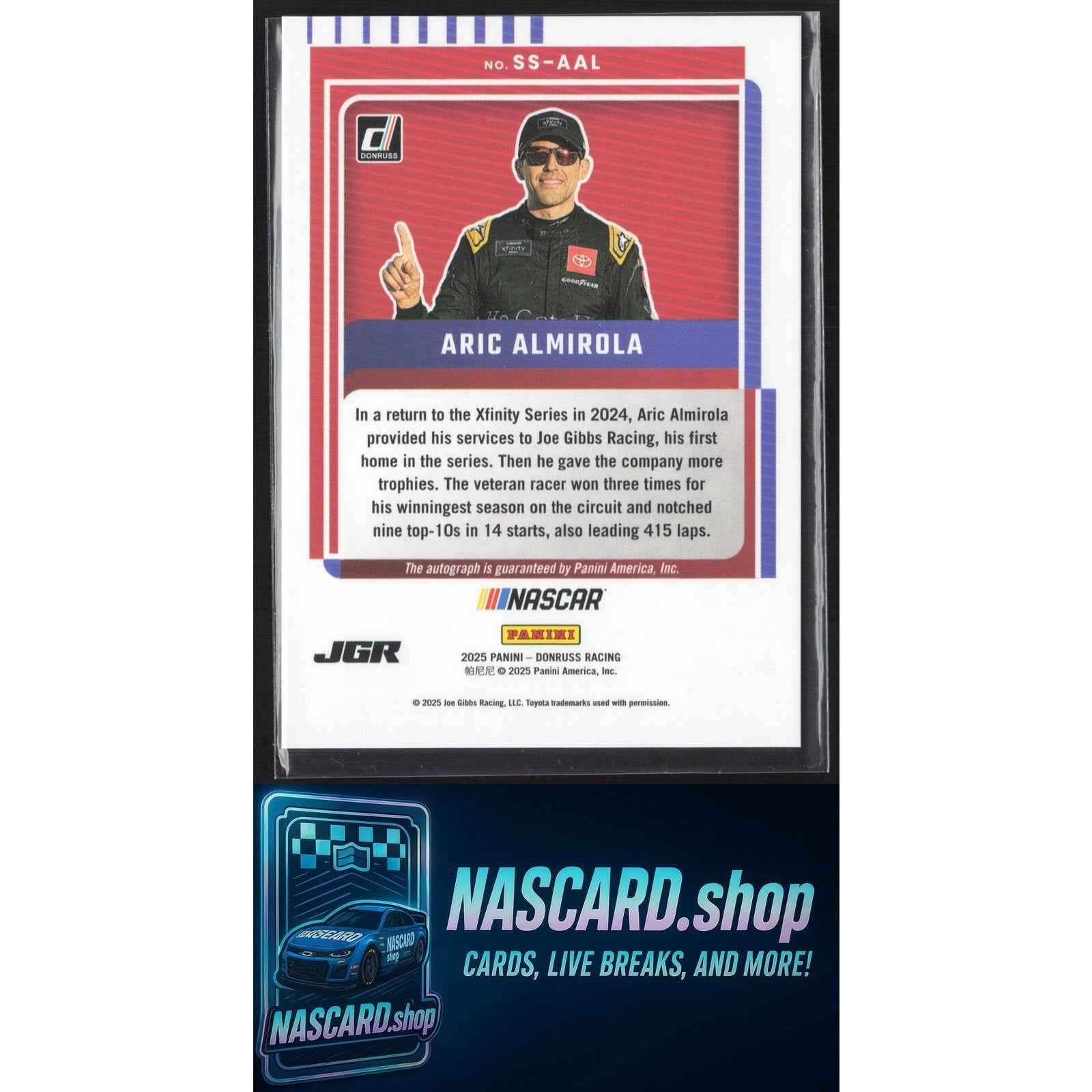 2025 Donruss #SS-AAL Aric Almirola Signature Series