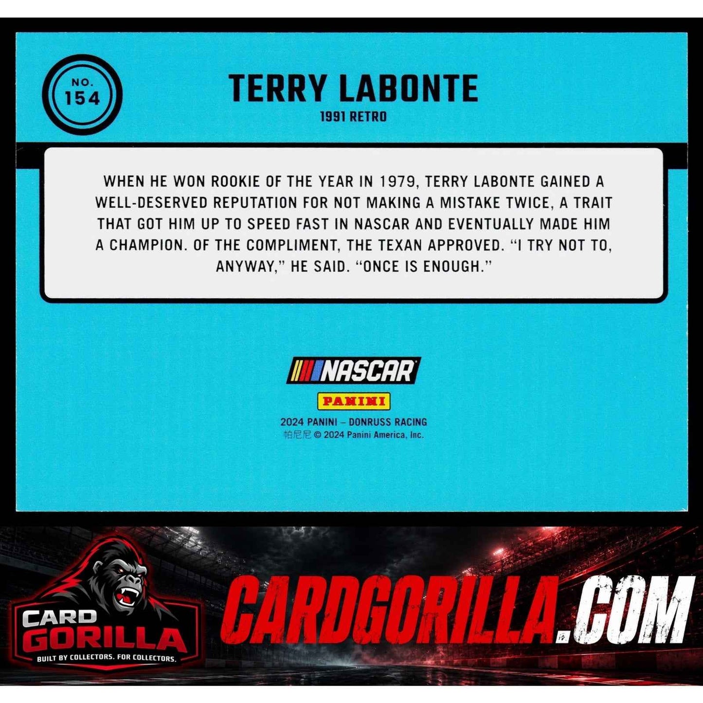 2024 Donruss #154 Terry Labonte Purple #/99