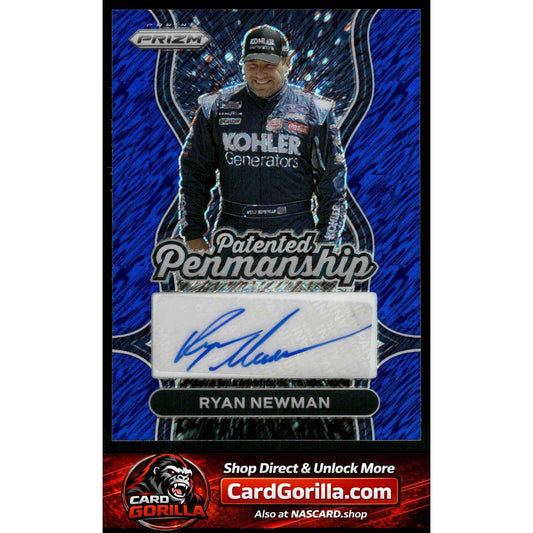 2025 Panini Prizm Ryan Newman Patented Penmanship Autographs Blue Shimmer #/4