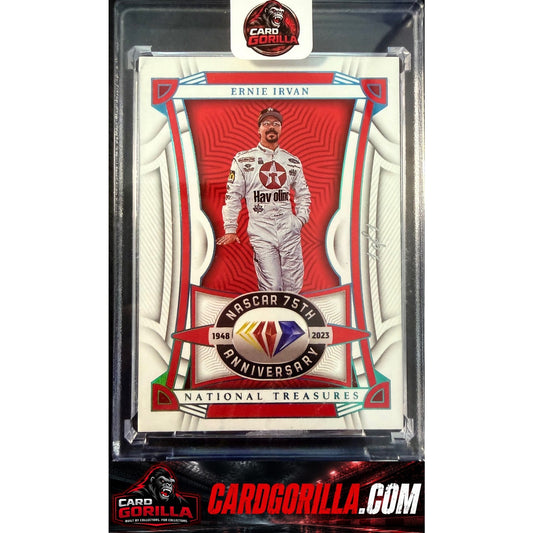 2023 National Treasures Ernie Irvan Diamond Anniversary Holo Platinum Blue #1/1