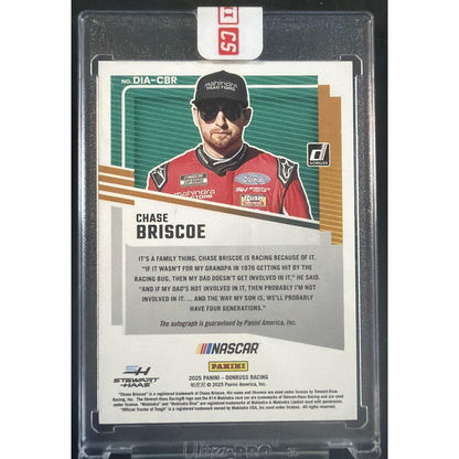 2025 Panini Donruss NASCAR Chase Briscoe #6 Dialed In Auto Red Xplosion /49