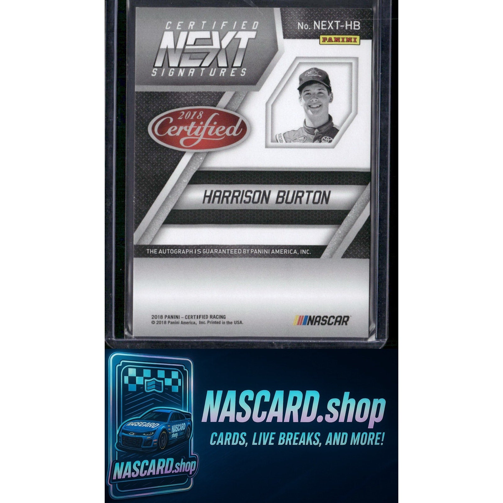 2018 Panini Certified #NEXT-HB Harrison Burton Certified Next Signatures #/249 - NASCARD.shop