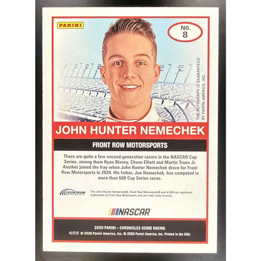 2020 Panini Chronicles John Hunter Nemechek #8 Score Auto 1/15 RC