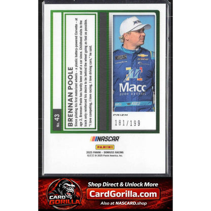 2025 Donruss #43 Brennan Poole Optic Red Velocity #/199
