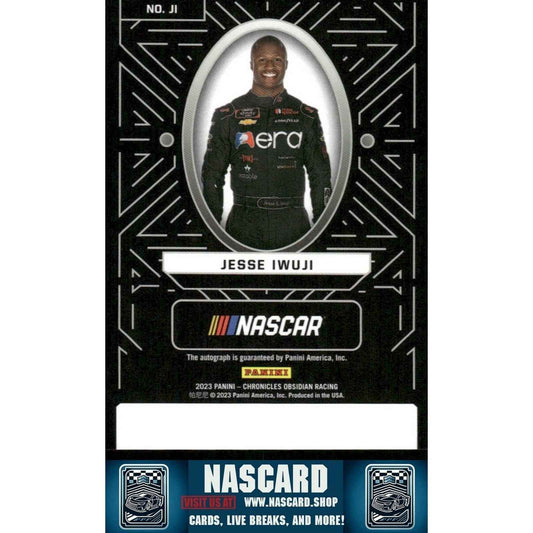 2023 Panini Chronicles - Obsidian Signatures Jesse Iwuji #JI (AU, RC) - NASCARD.shop