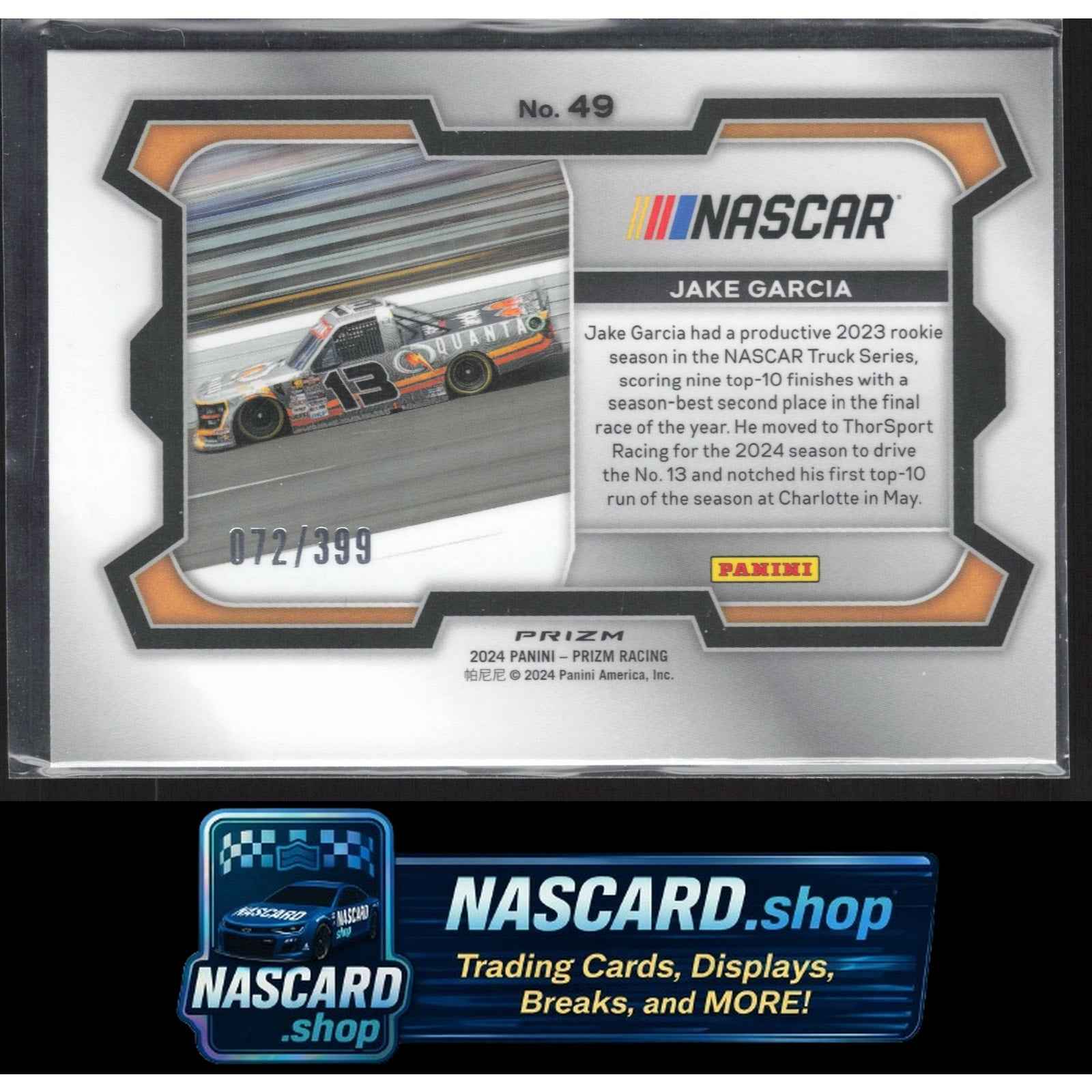 2024 Panini Prizm #49 Jake Garcia Pulsar #/399