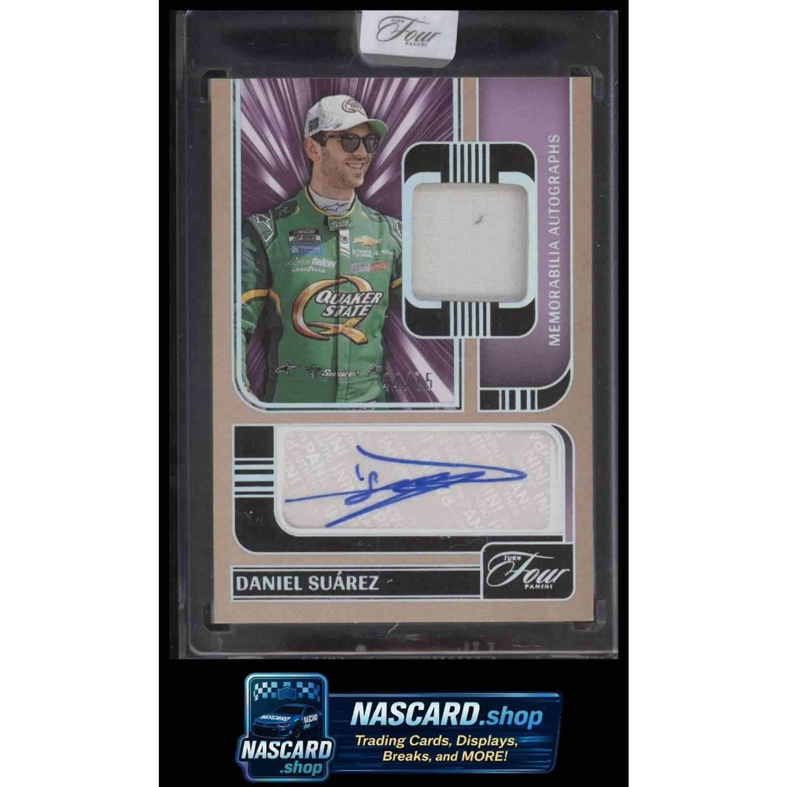 2025 Panini Turn Four Daniel Suarez Memorabilia Autographs Holo Silver #/75