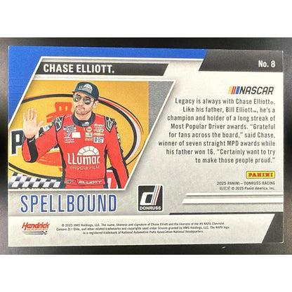 2025 Panini Donruss NASCAR Chase Elliott #8 Spellbound Holo 19/199