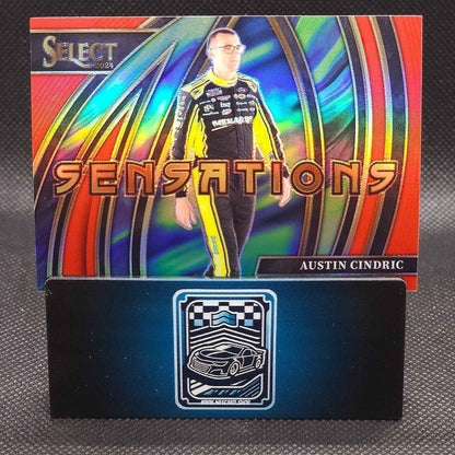 2024 Panini Select Racing Sensations Red Prizm #1 Austin Cindric 67/99 - NASCARD.shop