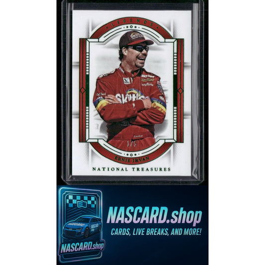 2024 Panini National Treasures #99 Ernie Irvan Green #1/5 - NASCARD.shop