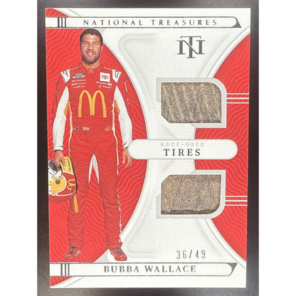 2022 Panini National Treasures Bubba Wallace Dual Race Used Firesuits /49