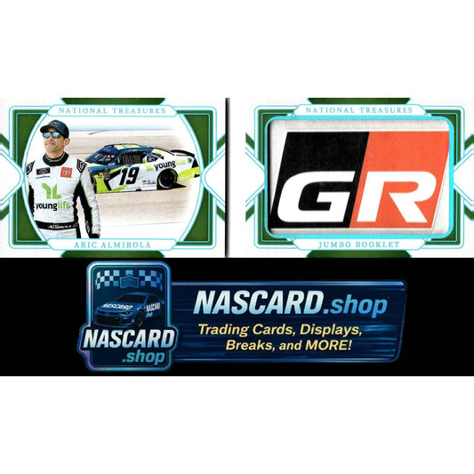 2025 National Treasures Aric Almirola Jumbo Booklet Firesuit Sponsor Logo #/10