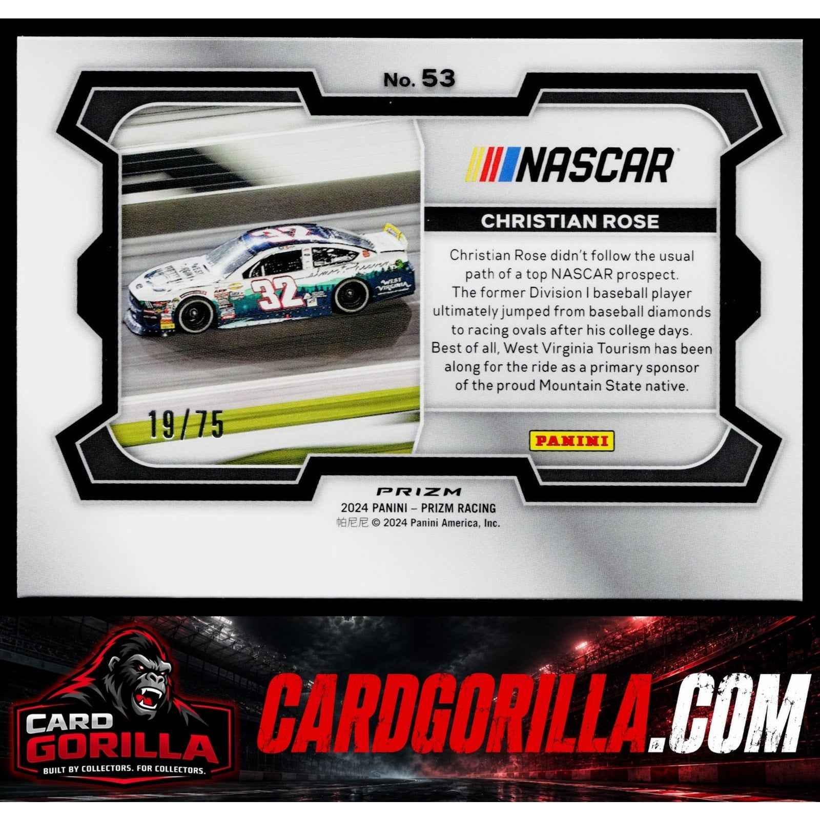 2024 Panini Prizm #65 Connor Mosack Checkered Flag #/75