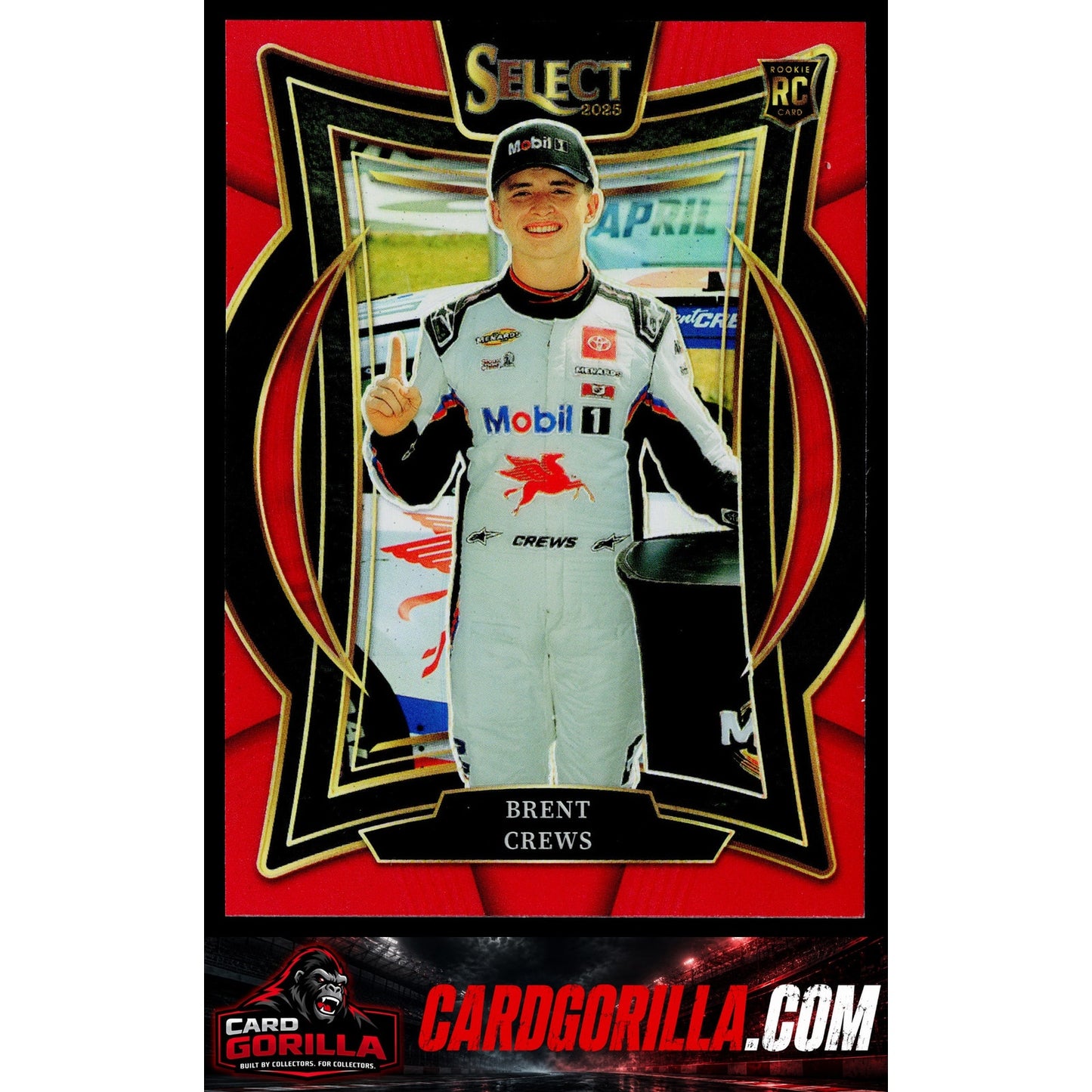 2025 Panini Select #41 Brent Crews Red Prizms #/125 RC